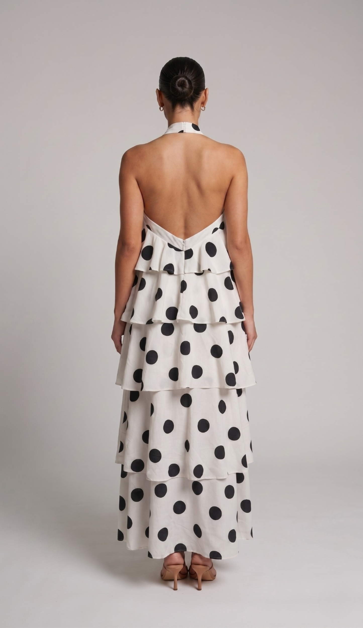 Gepunktetes Maxikleid
