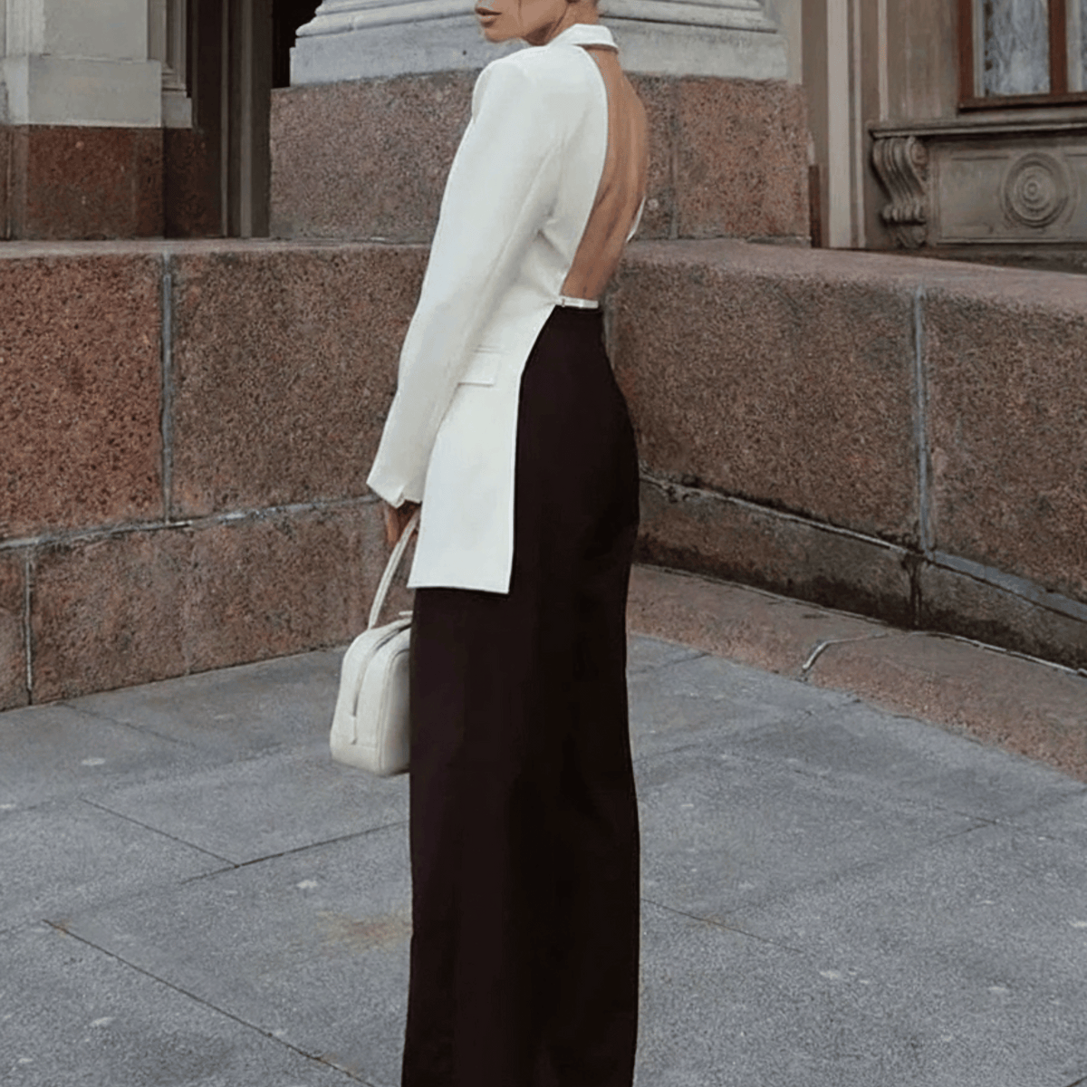 Rückenfreies Blazer-Oberteil