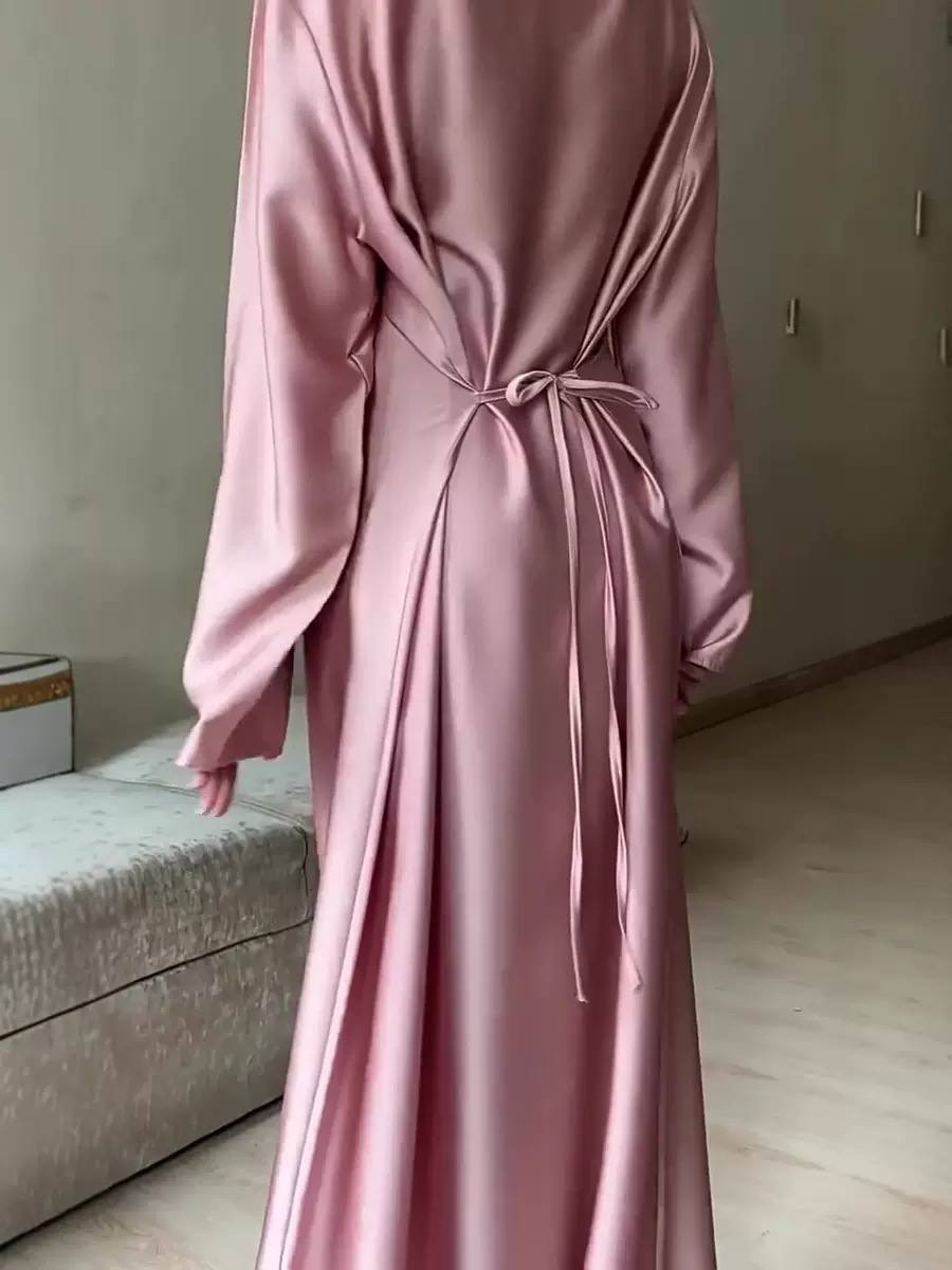 Satin Abaya Roseton