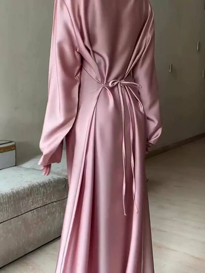 Satin Abaya Roseton