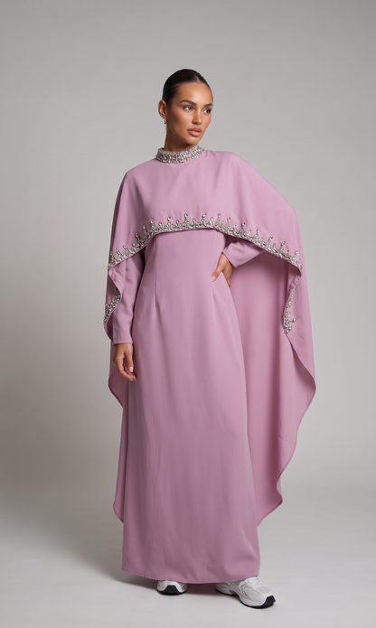 Elegante Abaya aus Satin mit Verzierung