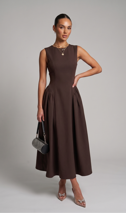Maxikleid mit kurzen Ärmeln