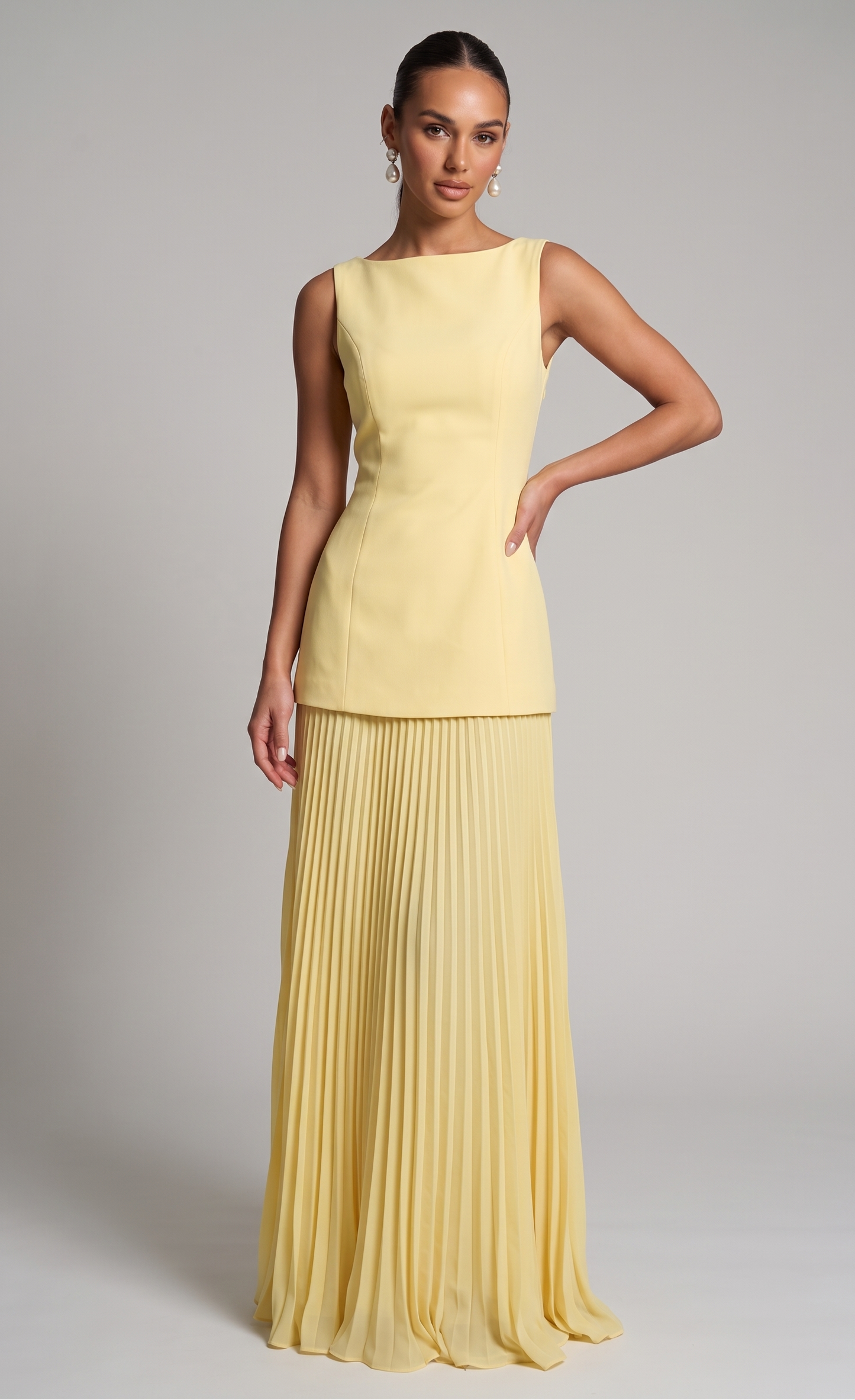 Linienfall Maxi Dress