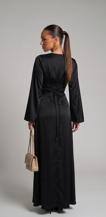 Maxikleid mit Schnuerung