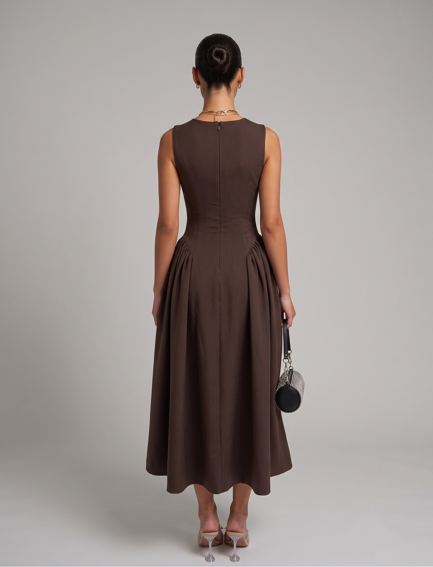 Maxikleid mit kurzen Ärmeln