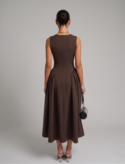 Maxikleid mit kurzen Ärmeln