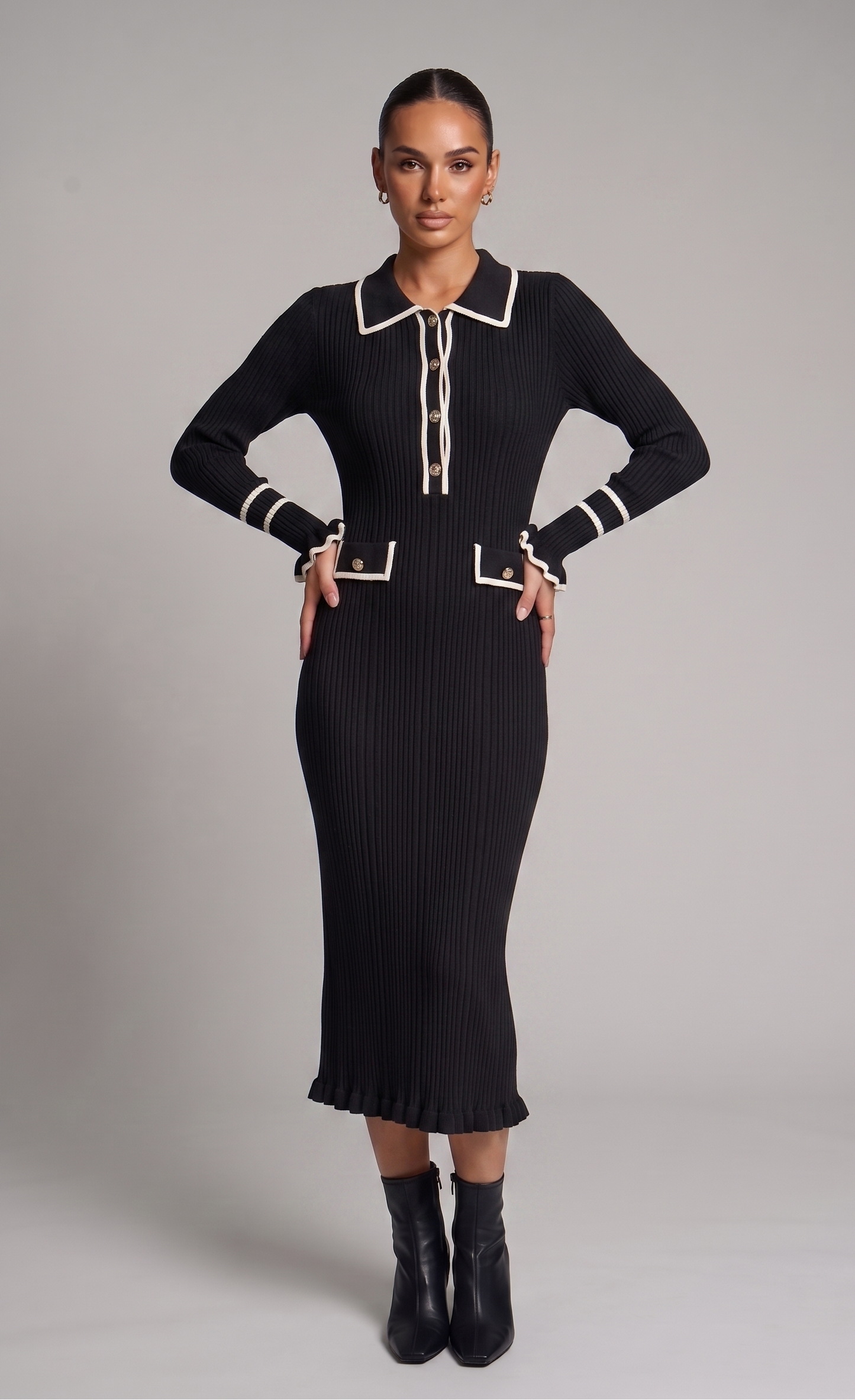 Elegantes Maxikleid mit Akzenten