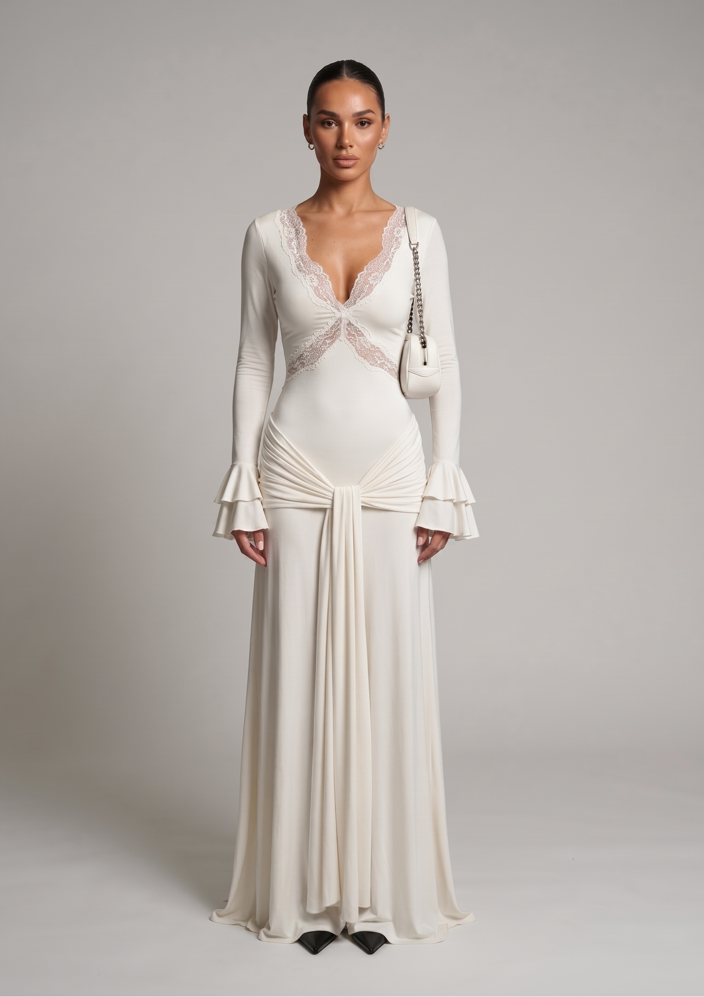 Spitzen Maxikleid