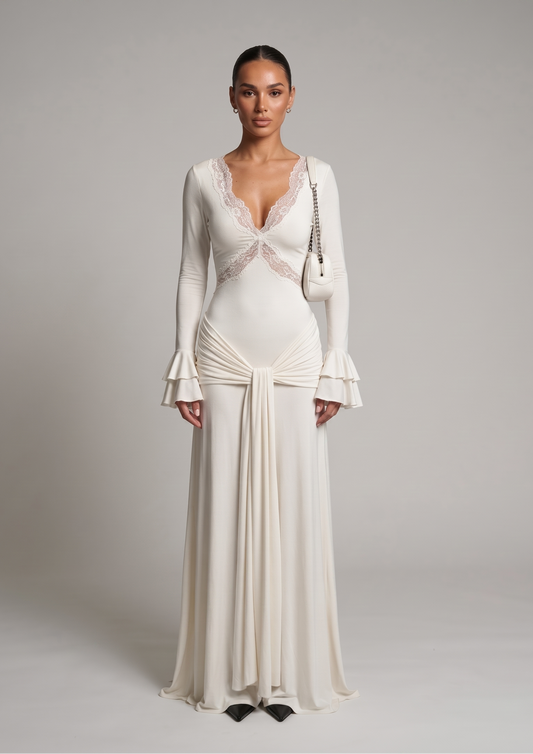Spitzen Maxikleid