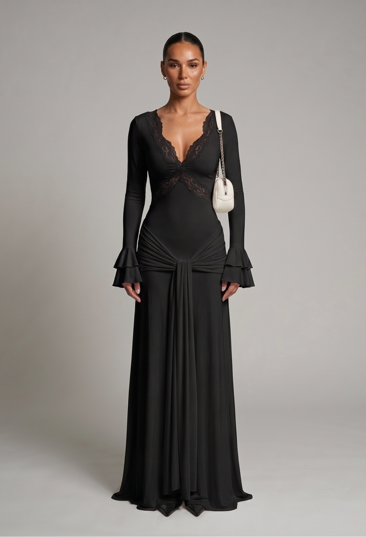 Spitzen Maxikleid