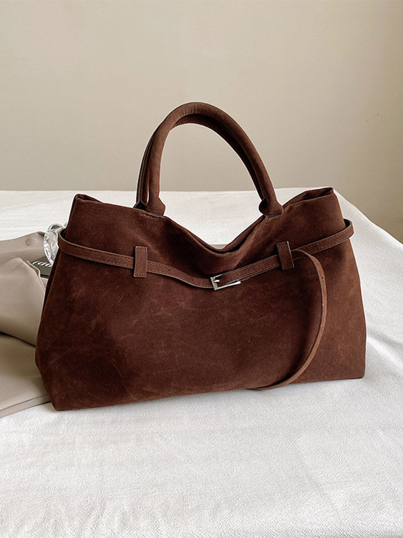 Handtasche in Wildlederoptik