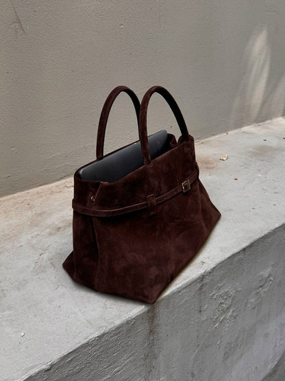 Handtasche in Wildlederoptik