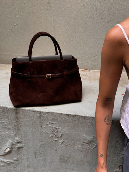 Handtasche in Wildlederoptik