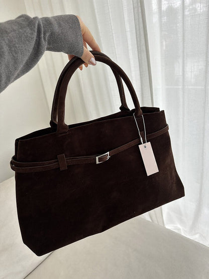 Handtasche in Wildlederoptik