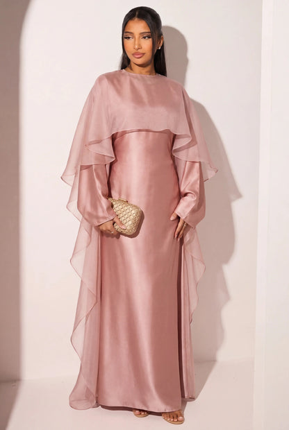Satin Abaya Roseton