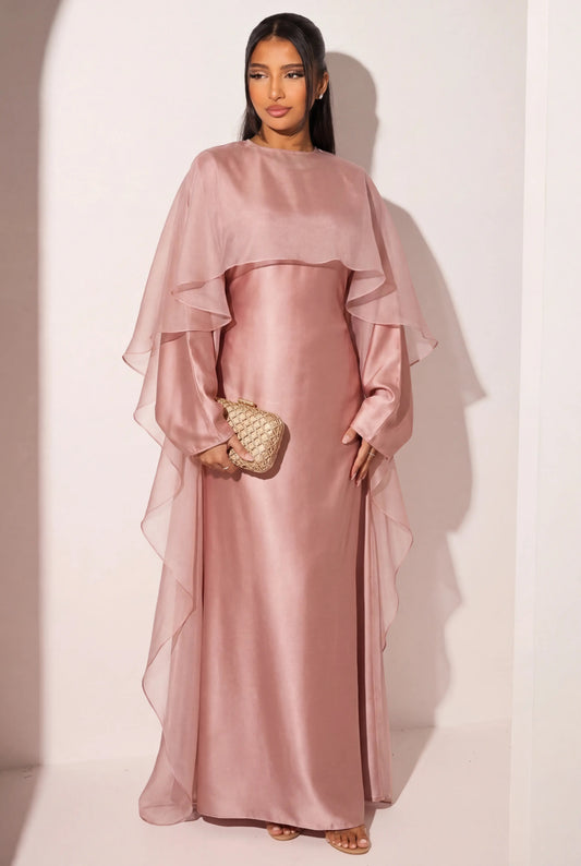 Satin Abaya Roseton